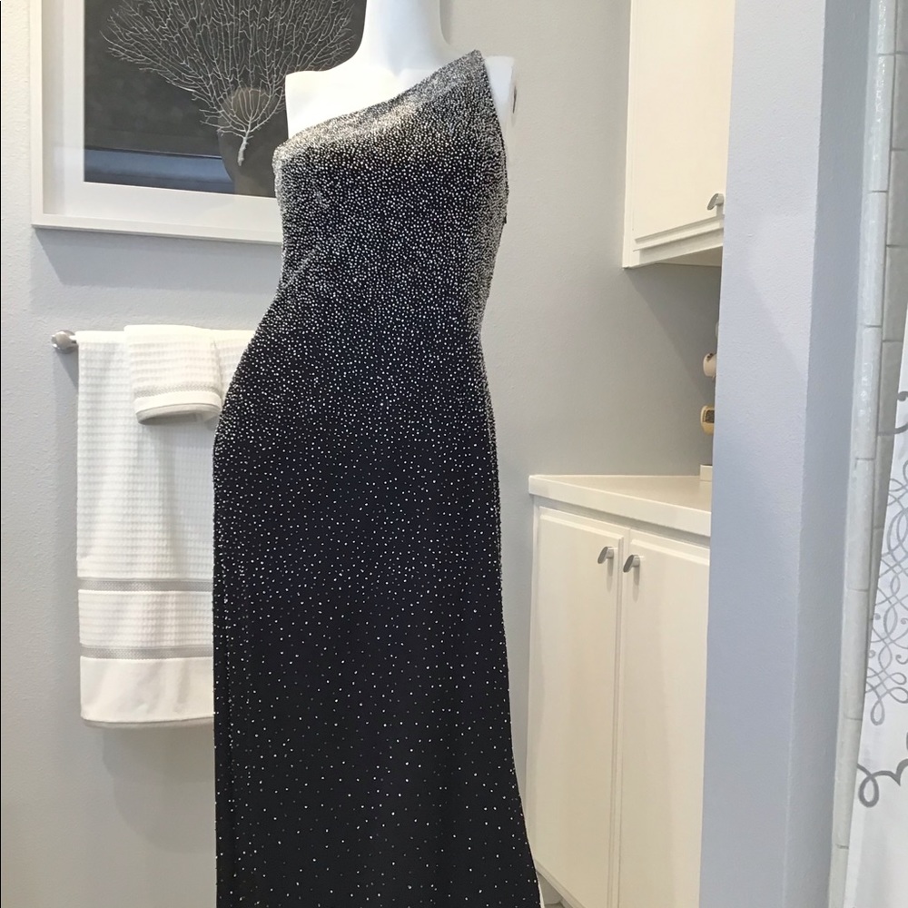 Special occasion beaded evening dress.
